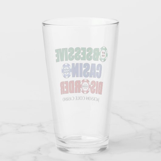 おもしろいで執拗なカジノの無秩序のカスタム タンブラーグラス (裏面)