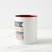 おもしろいで多彩なマグI愛お気に入りのな姉妹-コーヒー ツートーンマグカップ (中央)