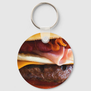おもしろいで大きいハンバーガー キーホルダー