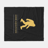 おもしろいで大きい足によってSquatchinの行くサスカッチ フリースブランケット (正面(横))