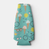 おもしろいで太陽の夏の休暇カラフル ボトルクーラー (正面)