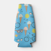 おもしろいで太陽の夏の休暇カラフル ボトルクーラー (正面)