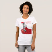 おもしろいで失礼でセクシーなピンナップのサンタメンズクリスマスのTシャツ Tシャツ (正面フル)