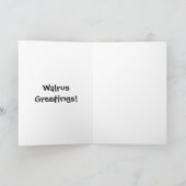 おもしろいで幸せなセイウチの漫画のillustationの漫画 カード (内部)