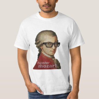 おもしろいで幸せなヒップスターモーツァルト Tシャツ