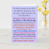 おもしろいで幸せな父の日カード カード (黄色い花)