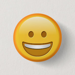 おもしろいで幸せなemojiボタン 缶バッジ