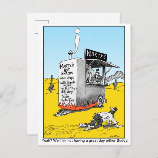 おもしろいで悪い日の郵便はがき 案内ポストカード (正面/裏面)