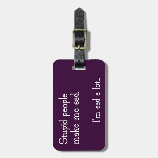 おもしろいで愚かな人々の荷物のラベル ラゲッジタグ (正面縦)