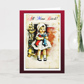 おもしろいで攻撃的なヴィンテージのクリスマスカード シーズンカード