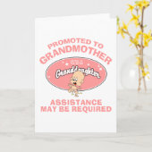 おもしろいで新しい祖母の新しい孫娘 カード (黄色い花)