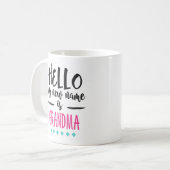 おもしろいで新しい祖母はこんにちは、私の新しい名前祖母です コーヒーマグカップ (正面左)