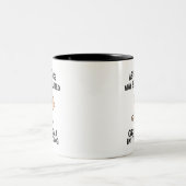 おもしろいで新しい祖母 ツートーンマグカップ (中央)