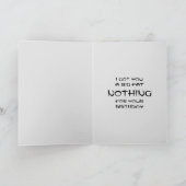 おもしろいで日本のな漢字の大きい脂肪何も誕生日 カード (内部)