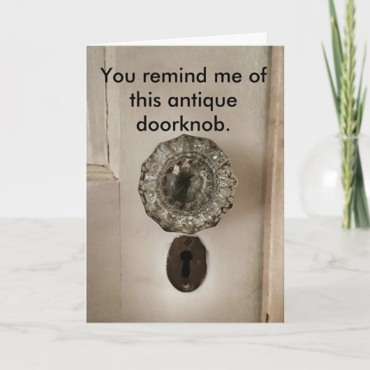 おもしろいで旧式な年齢のバースデー・カード カード (正面)