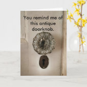 おもしろいで旧式な年齢のバースデー・カード カード (黄色い花)