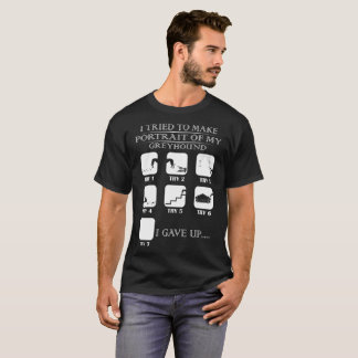 おもしろいで有害なグレイハウンド犬のTシャツのポートレート Tシャツ
