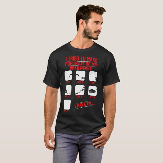 おもしろいで有害なWhippet犬のTシャツのポートレート Tシャツ (正面フル)