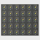 おもしろいで有能な日曜日Conureの鳥の恋人 ラッピングペーパー (フラット)