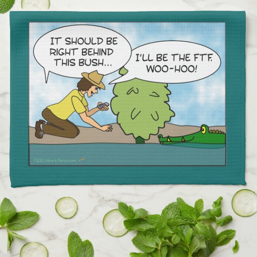 おもしろいで極度な隠し場所のGeocachingのギフトのカスタム キッチンタオル (折り畳み)