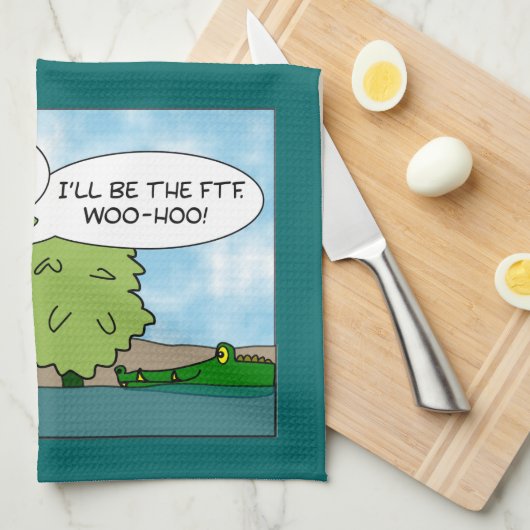 おもしろいで極度な隠し場所のGeocachingのギフトのカスタム キッチンタオル (四つ折り)