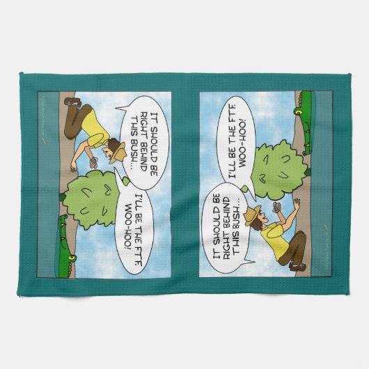 おもしろいで極度な隠し場所のGeocachingのギフトのカスタム キッチンタオル (横)