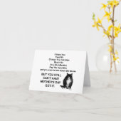 おもしろいで気難しい猫の母の日のメッセージカード カード (黄色い花)