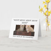 おもしろいで熱狂するな猫の女性猫好きバースデー・カード カード (黄色い花)