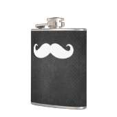 おもしろいで白い髭を搭載するクールな金属鋼鉄一見 フラスク (左)