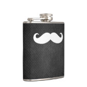 おもしろいで白い髭を搭載するクールな金属鋼鉄一見 フラスク (右)