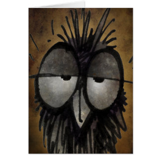 おもしろいで眠いフクロウ