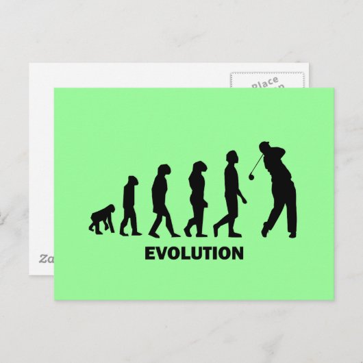 おもしろいで笑わされるなゴルフ ポストカード (正面/裏面)