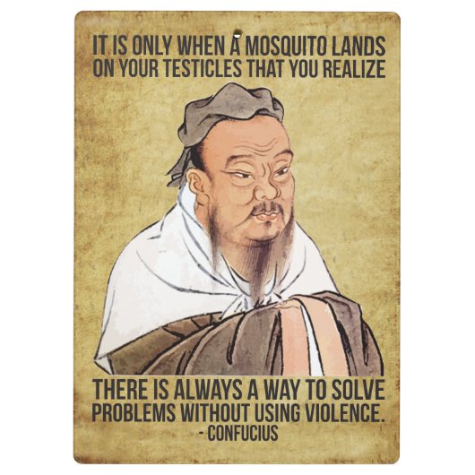 おもしろいで精神的な引用文-睾丸のカ クリップボード (裏面)