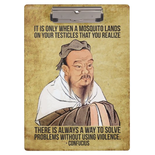 おもしろいで精神的な引用文-睾丸のカ クリップボード (正面)