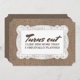 おもしろいで素朴な新婦付添人/メイド・オブ・オーナー(花嫁付き添い人)の提案 招待状