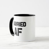 おもしろいで結婚したなAFのコーヒー・マグ マグカップ (正面左)