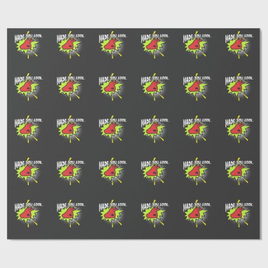 おもしろいで良い手を見させます悪ふざけのギフト- ラッピングペーパー (フラット)