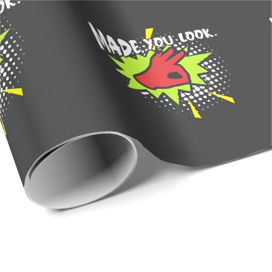 おもしろいで良い手を見させます悪ふざけのギフト- ラッピングペーパー (ロールコーナー)