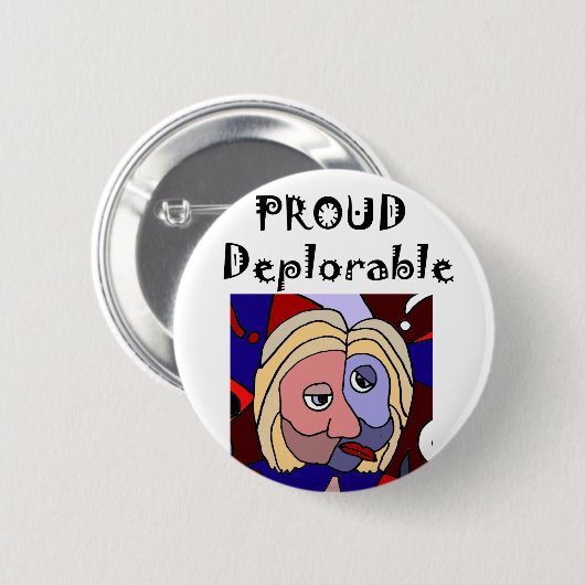 おもしろいで誇りを持ったで嘆かわしい政治漫画 缶バッジ (正面&裏面)