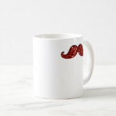 おもしろいで赤い髭によって印刷されるグリッター コーヒーマグカップ (正面右)