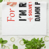 おもしろいで退職したなデザイン キッチンタオル (折り畳み)