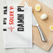 おもしろいで退職したなデザイン キッチンタオル (四つ折り)