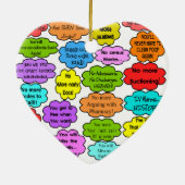 おもしろいで退職したなナースのギフトの協力者の思考II セラミックオーナメント (裏面)