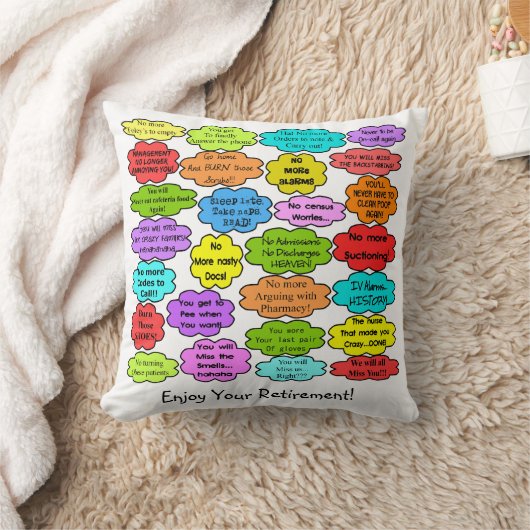 おもしろいで退職したなナースの枕協力者の思考 クッション (ブランケット)
