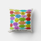 おもしろいで退職したなナースの枕協力者の思考 クッション (正面)