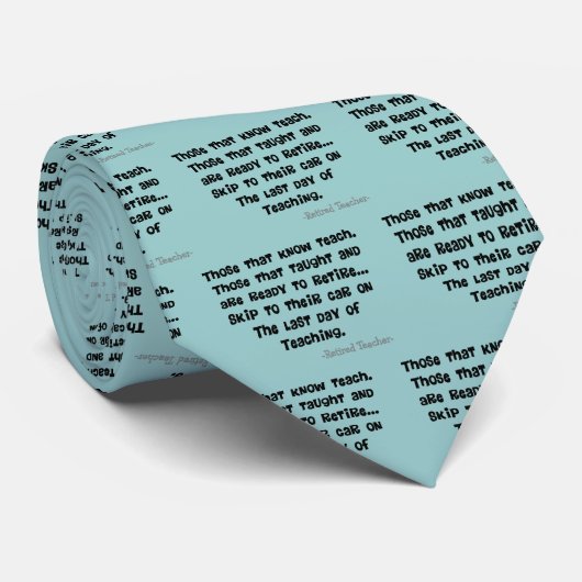 おもしろいで退職したな先生のギフト ネクタイ (ロール)