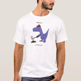 おもしろいで退職したなTレックスの恐竜のゴルフをすること Tシャツ