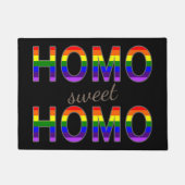 おもしろいで陽気なヒト属の甘いヒト属の虹色 ドアマット (正面)