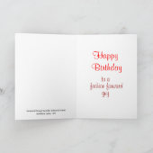 おもしろいで陽気な誕生日の代理の詩 カード (内部)