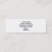 おもしろいで青い髭のグリッターの赤のストライプ スキニー名刺 (裏面)